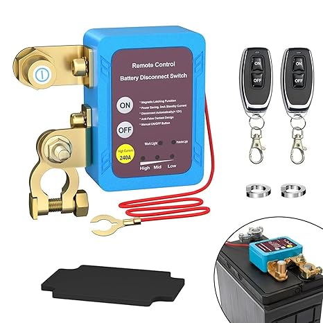 Desconectador de Batería AULESSE 12V 240A con Control Remoto